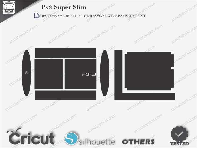 PS3 Super Slim Skin Template Vector