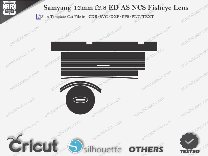 Samyang 12mm f2.8 ED AS NCS Fisheye Lens Skin Template Vector