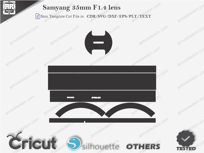 Samyang 35mm F1.4 lens Skin Template Vector