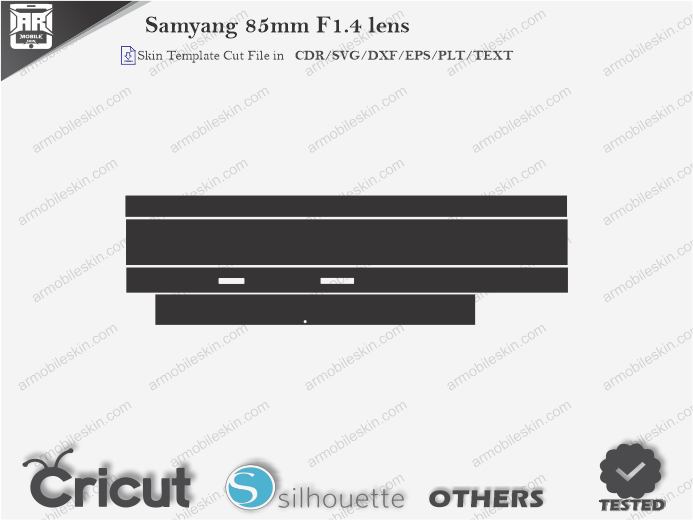 Samyang 85mm F1.4 lens Skin Template Vector