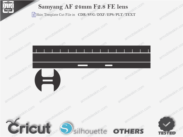 Samyang AF 24mm F2.8 FE lens Skin Template Vector