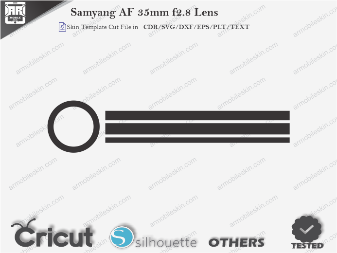 Samyang AF 35mm f2.8 Lens Skin Template Vector