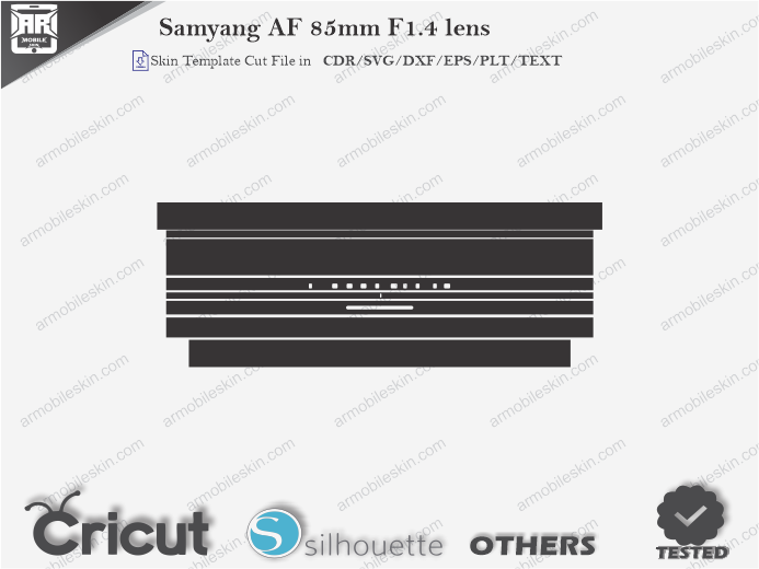 Samyang AF 85mm F1.4 lens Skin Template Vector