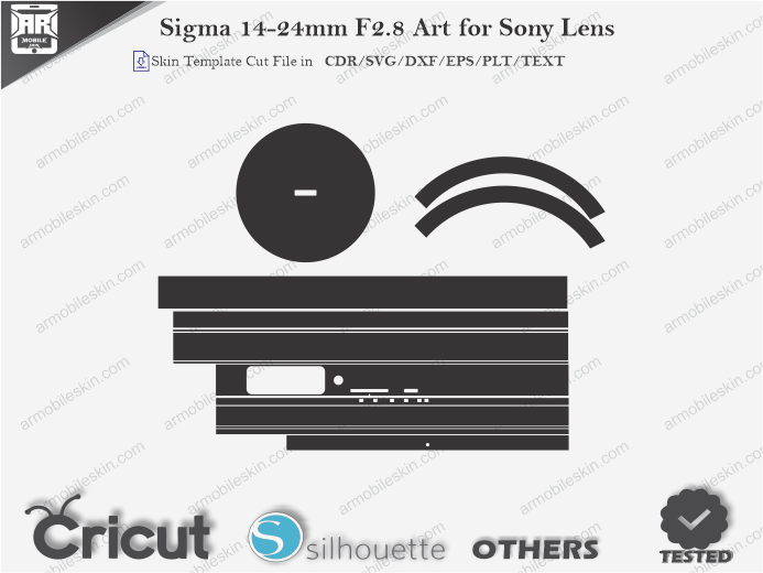 Sigma 14-24mm F2.8 Art for Sony Lens Skin Template Vector