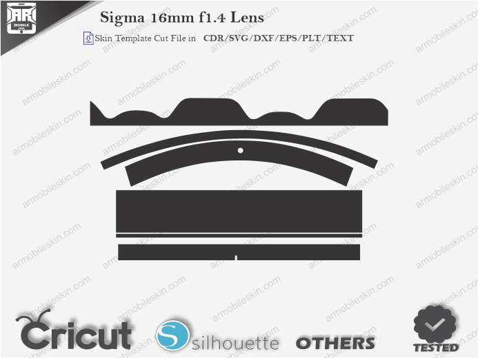 Sigma 16mm f1.4 Lens Skin Template Vector