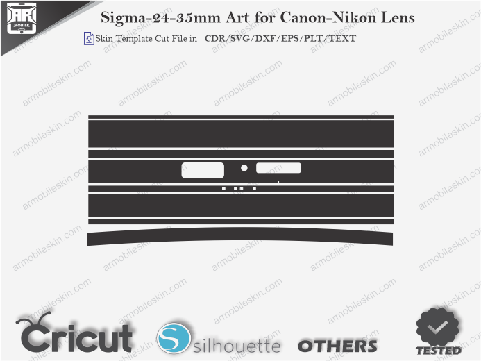 Sigma-24-35mm Art for Canon-Nikon Lens Skin Template Vector