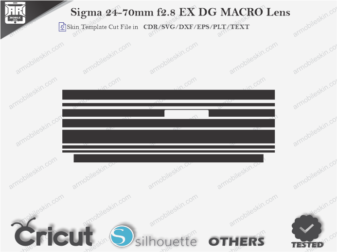 Sigma 24-70mm f2.8 EX DG MACRO Lens Skin Template Vector