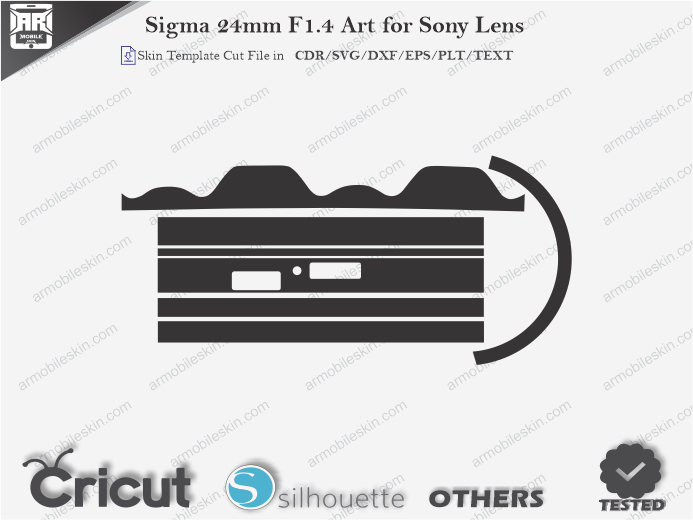 Sigma 24mm F1.4 Art for Sony Lens Skin Template Vector