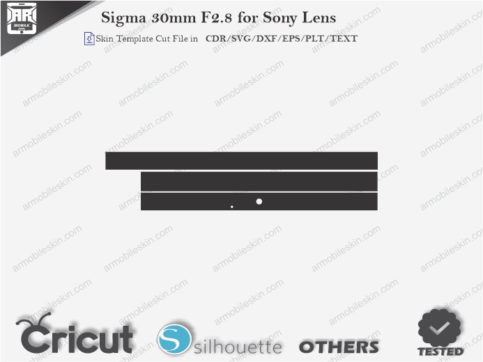 Sigma 30mm F2.8 for Sony Lens Skin Template Vector