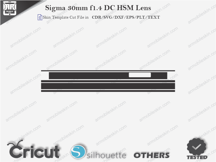 Sigma 30mm f1.4 DC HSM Lens Skin Template Vector
