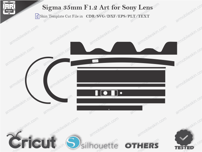 Sigma 35mm F1.2 Art for Sony Lens Skin Template Vector