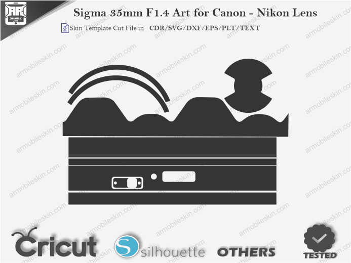 Sigma 35mm F1.4 Art for Canon - Nikon Lens Skin Template Vector