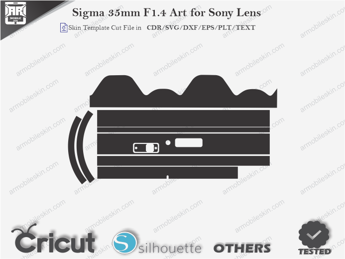 Sigma 35mm F1.4 Art for Sony Lens Skin Template Vector
