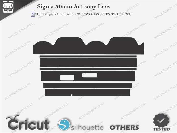 Sigma 50mm Art Sony Lens Skin Template Vector