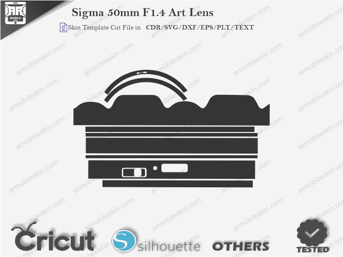 Sigma 50mm F1.4 Art Lens Skin Template Vector