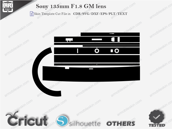 Sony 135mm F1.8 GM lens Skin Template Vector