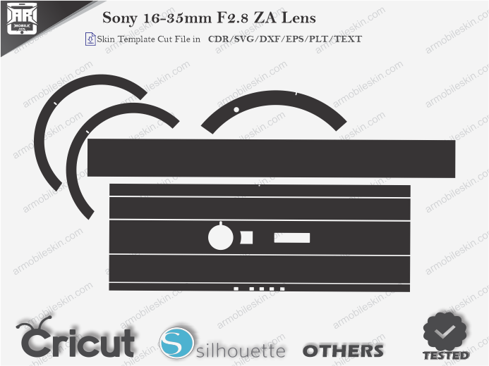 Sony 16-35mm F2.8 ZA Lens Skin Template Vector