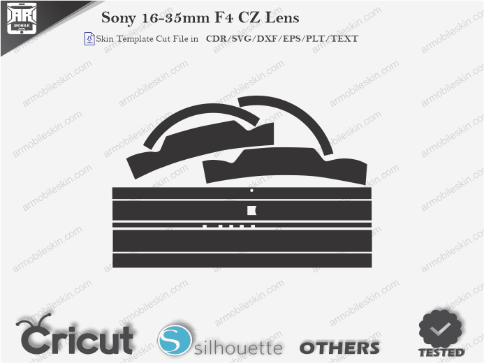 Sony 16-35mm F4 CZ Lens Skin Template Vector