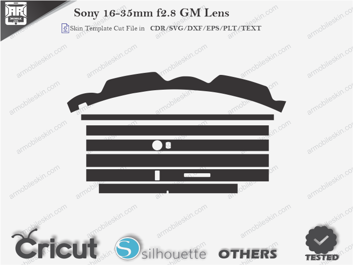 Sony 16-35mm f2.8 GM Lens Skin Template Vector