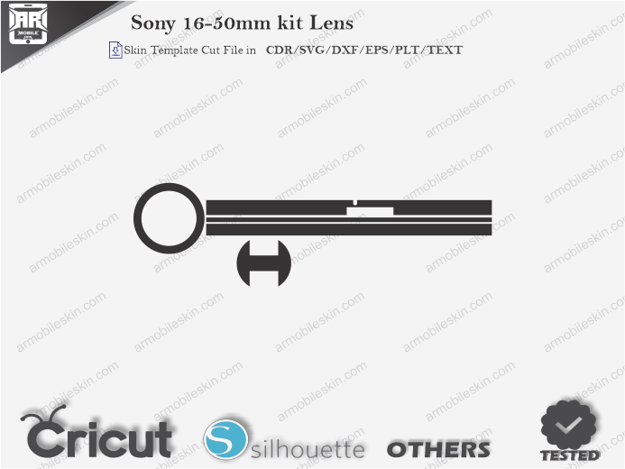 Sony 16-50mm kit Lens Skin Template Vector