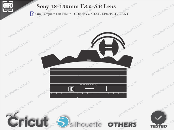 Sony 18-135mm F3.5-5.6 Lens Skin Template Vector