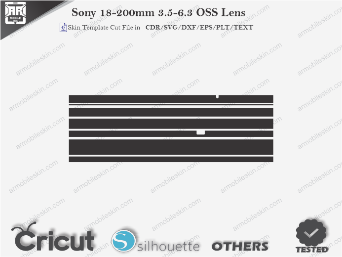 Sony 18-200mm 3.5-6.3 OSS Lens Skin Template Vector