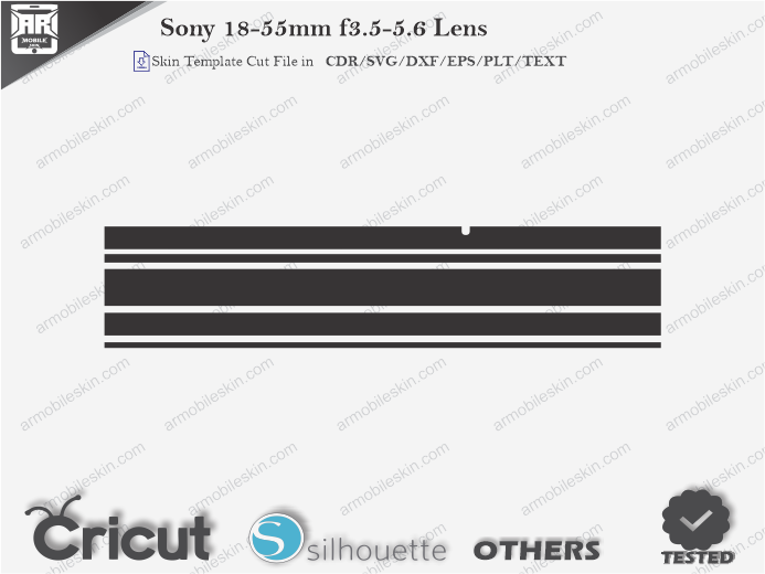 Sony 18-55mm f3.5-5.6 Lens Skin Template Vector