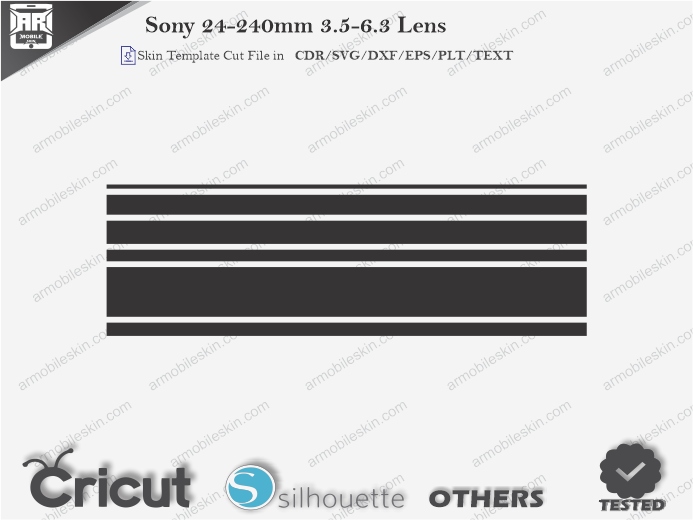 Sony 24-240mm 3.5-6.3 Lens Skin Template Vector