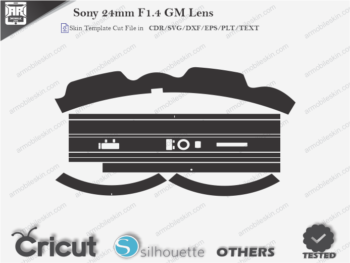 Sony 24mm F1.4 GM Lens Skin Template Vector
