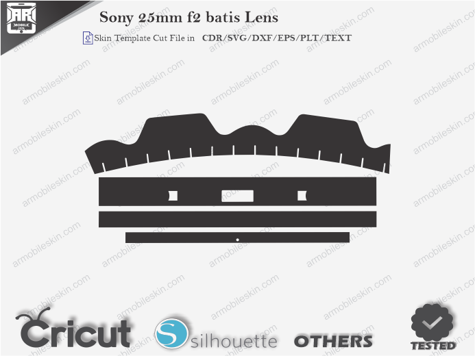 Sony 25mm f2 batis Lens Skin Template Vector