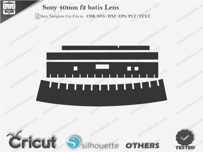 Sony 40mm f2 batis Lens Skin Template Vector