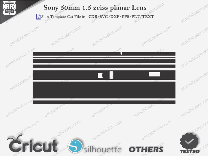 Sony 50mm 1.5 zeiss planar Lens Skin Template Vector