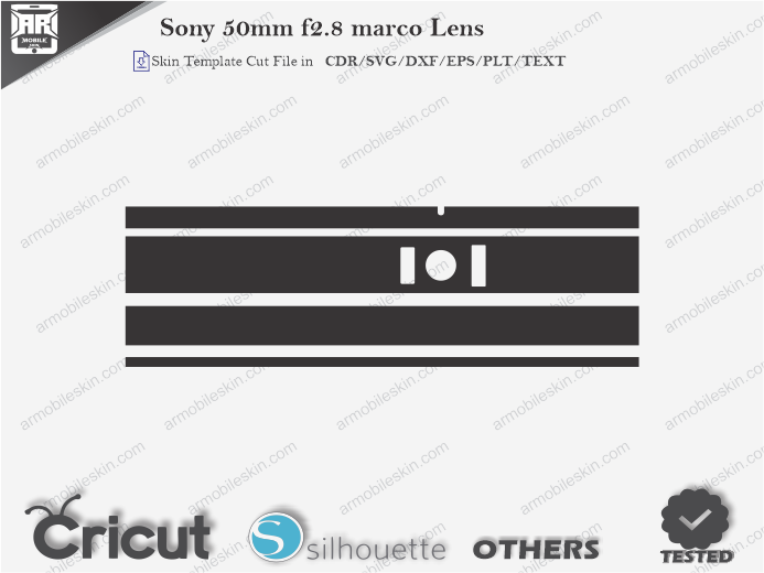 Sony 50mm f2.8 marco Lens Skin Template Vector