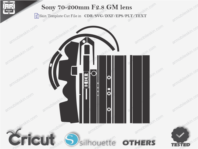Sony 70-200mm F2.8 GM lens Skin Template Vector