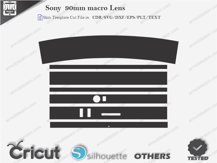 Sony 90mm macro Lens Skin Template Vector