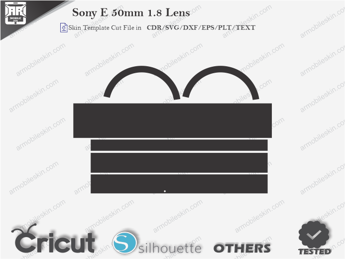 Sony E 50mm 1.8 Lens Skin Template Vector