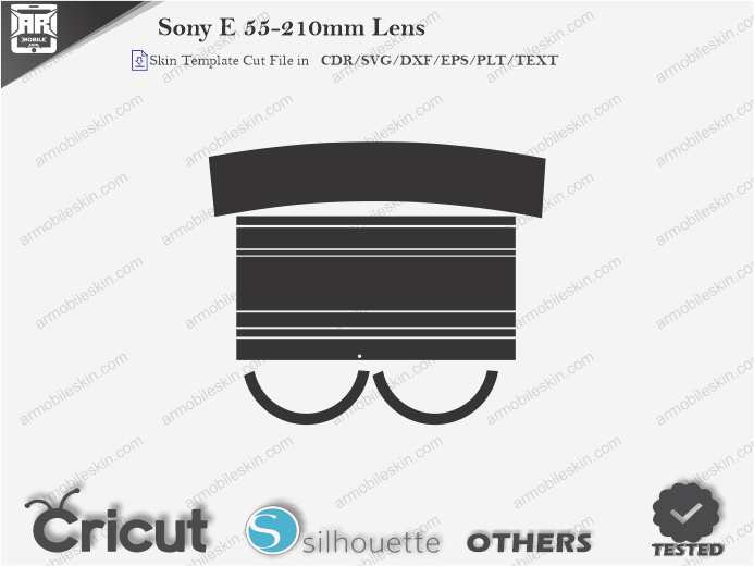 Sony E 55-210mm Lens Skin Template Vector