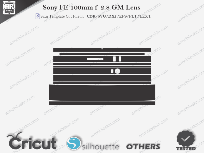Sony FE 100mm f 2.8 GM Lens Skin Template Vector