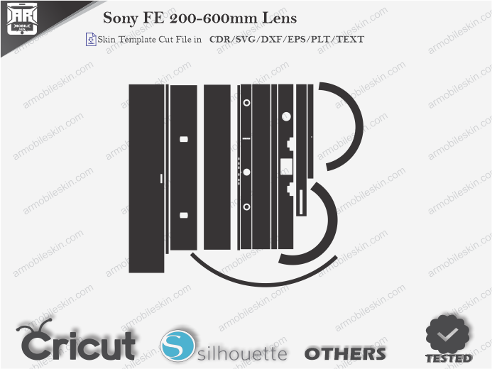 Sony FE 200-600mm Lens Skin Template Vector