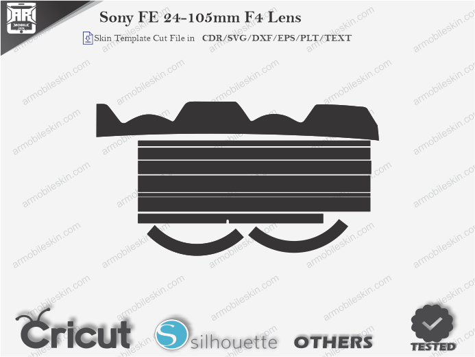 Sony FE 24-105mm F4 Lens Skin Template Vector