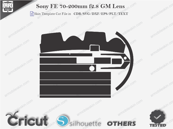 Sony FE 70-200mm f2.8 GM Lens Skin Template Vector