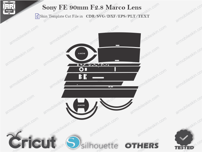 Sony FE 90mm F2.8 Marco Lens Skin Template Vector