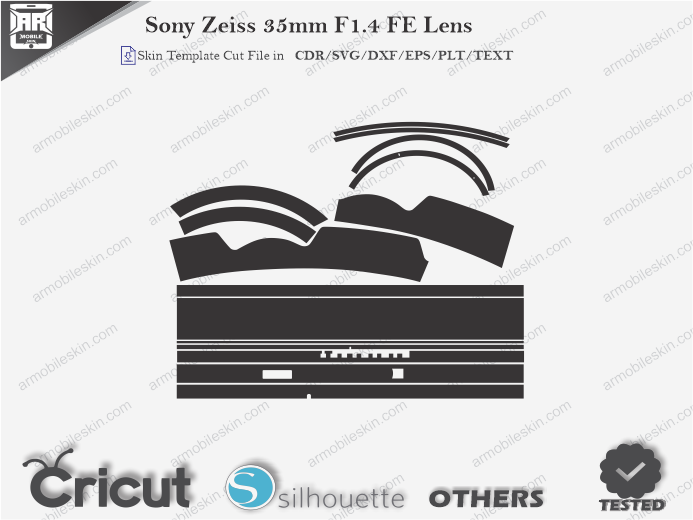 Sony Zeiss 35mm F1.4 FE Lens Skin Template Vector