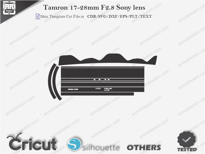 Tamron 17-28mm F2.8 Sony lens Skin Template Vector