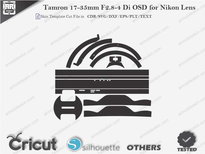 Tamron 17-35mm F2.8-4 Di OSD for Nikon Lens Skin Template Vector