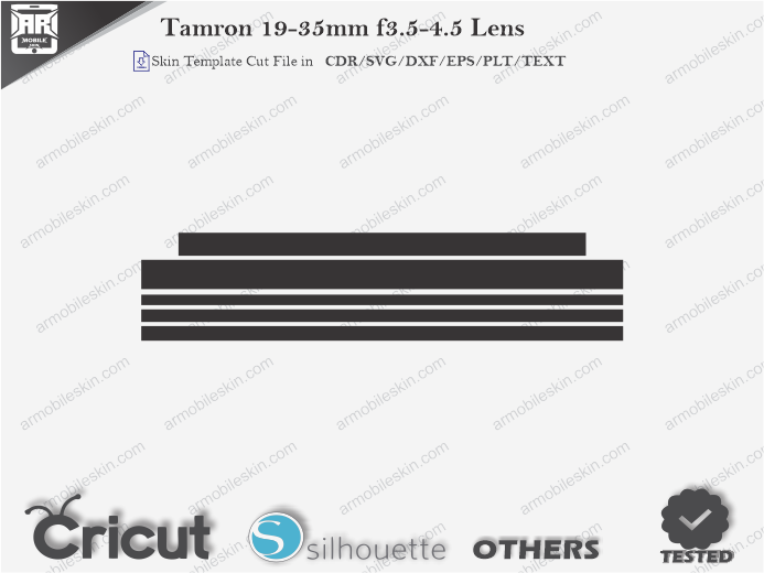 Tamron 19-35mm f3.5-4.5 Lens Skin Template Vector