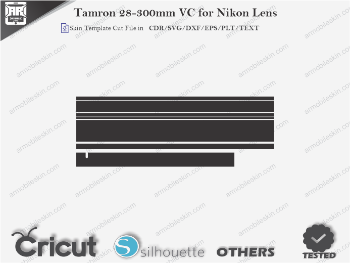 Tamron 28-300mm VC for Nikon Lens Skin Template Vector