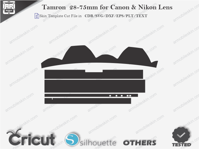 Tamron 28-75mm for Canon & Nikon Lens Skin Template Vector