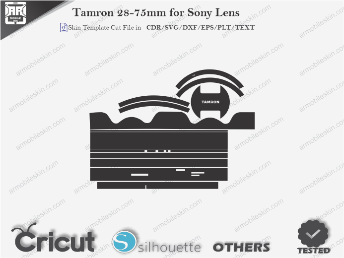 Tamron 28-75mm for Sony Lens Skin Template Vector
