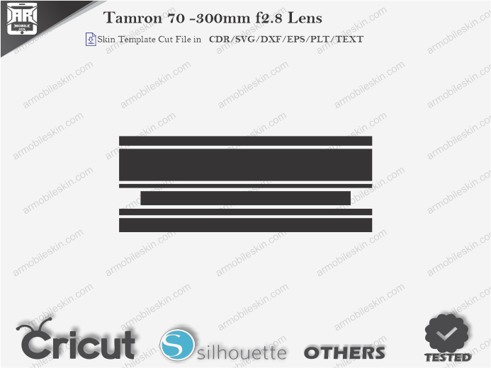 Tamron 70 -300mm f2.8 Lens Skin Template Vector